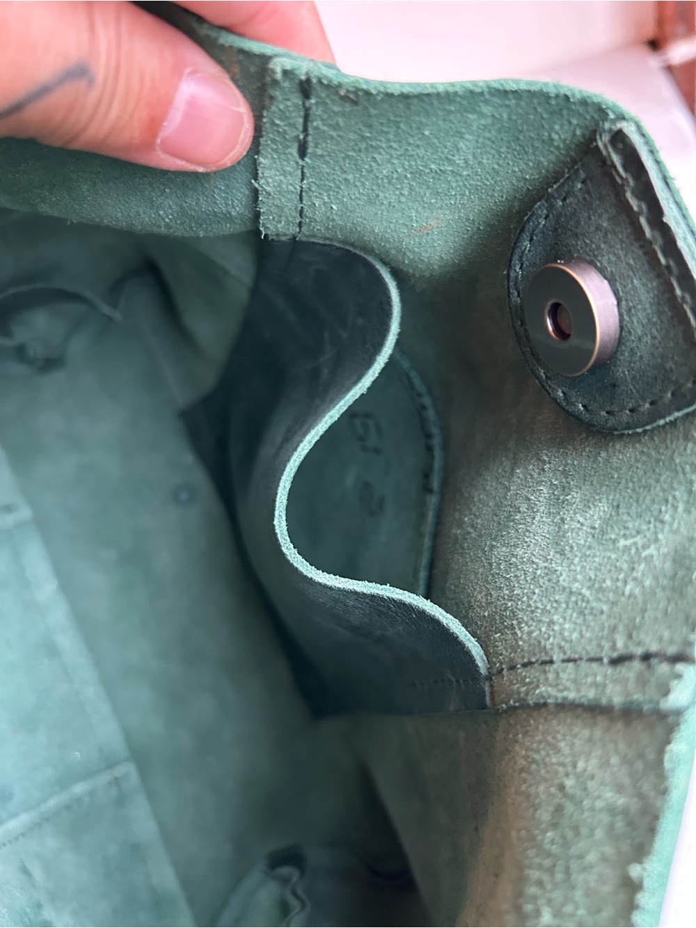 Portland Leather Green Pines Crossbody Bag - Picture 6 of 8